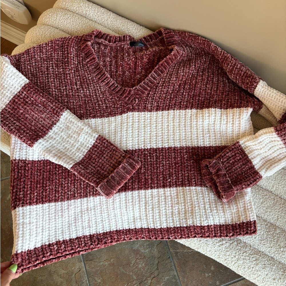 Striped V-Neck Sweater